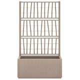 VidaXL Planter with Latwerk 80x36x140 cm Polypropene light brown