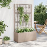 VidaXL Planter with Latwerk 80x36x140 cm Polypropene light brown