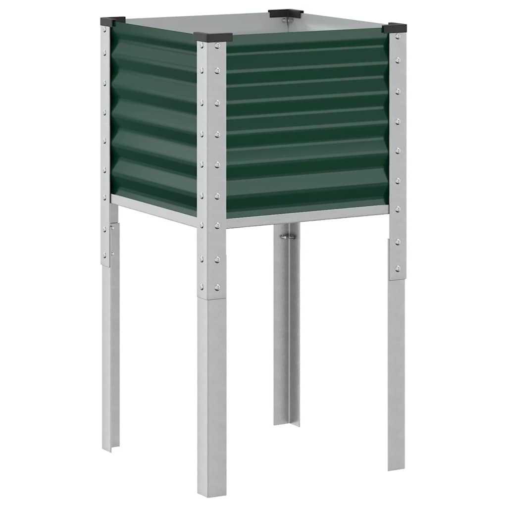 Vidaxl Planungskëscht 45x45x88 cm Stahl gréng