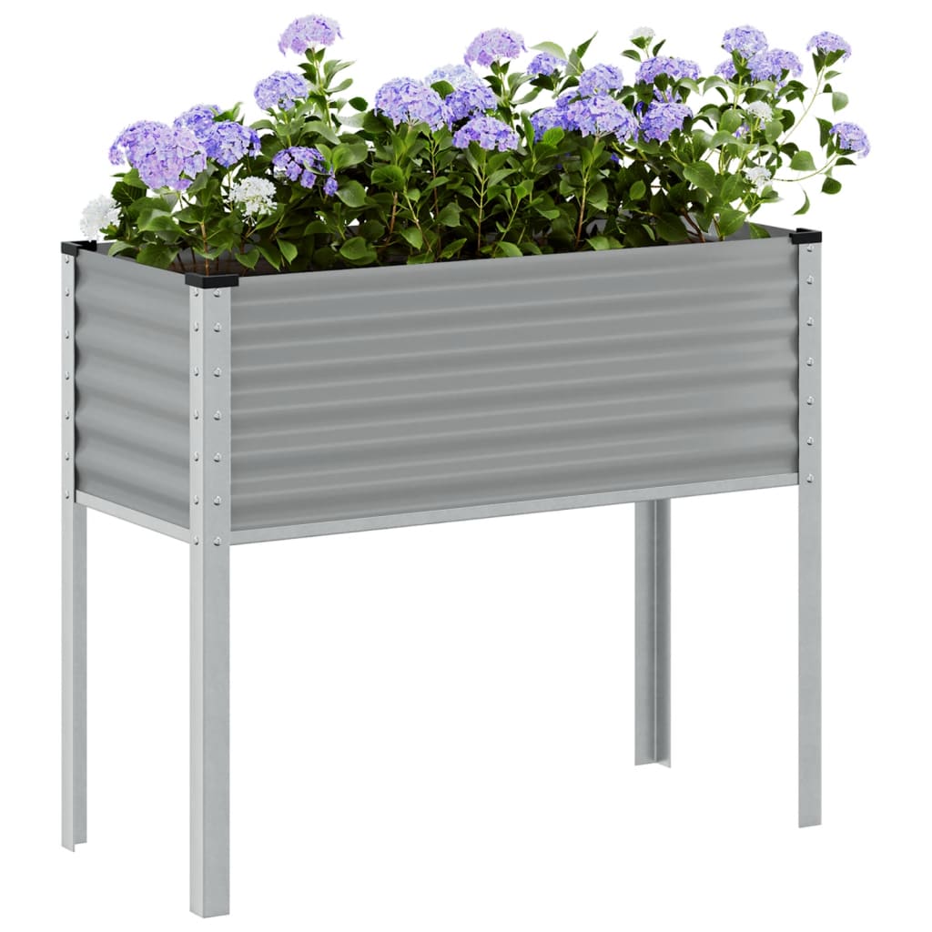 Vidaxl Planning Box 100x41x90 cm ocel šedá