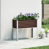Vidaxl Planning Box 100x41x90 cm ocelová hnědá