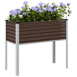Vidaxl Planning Box 100x41x90 cm ocelová hnědá