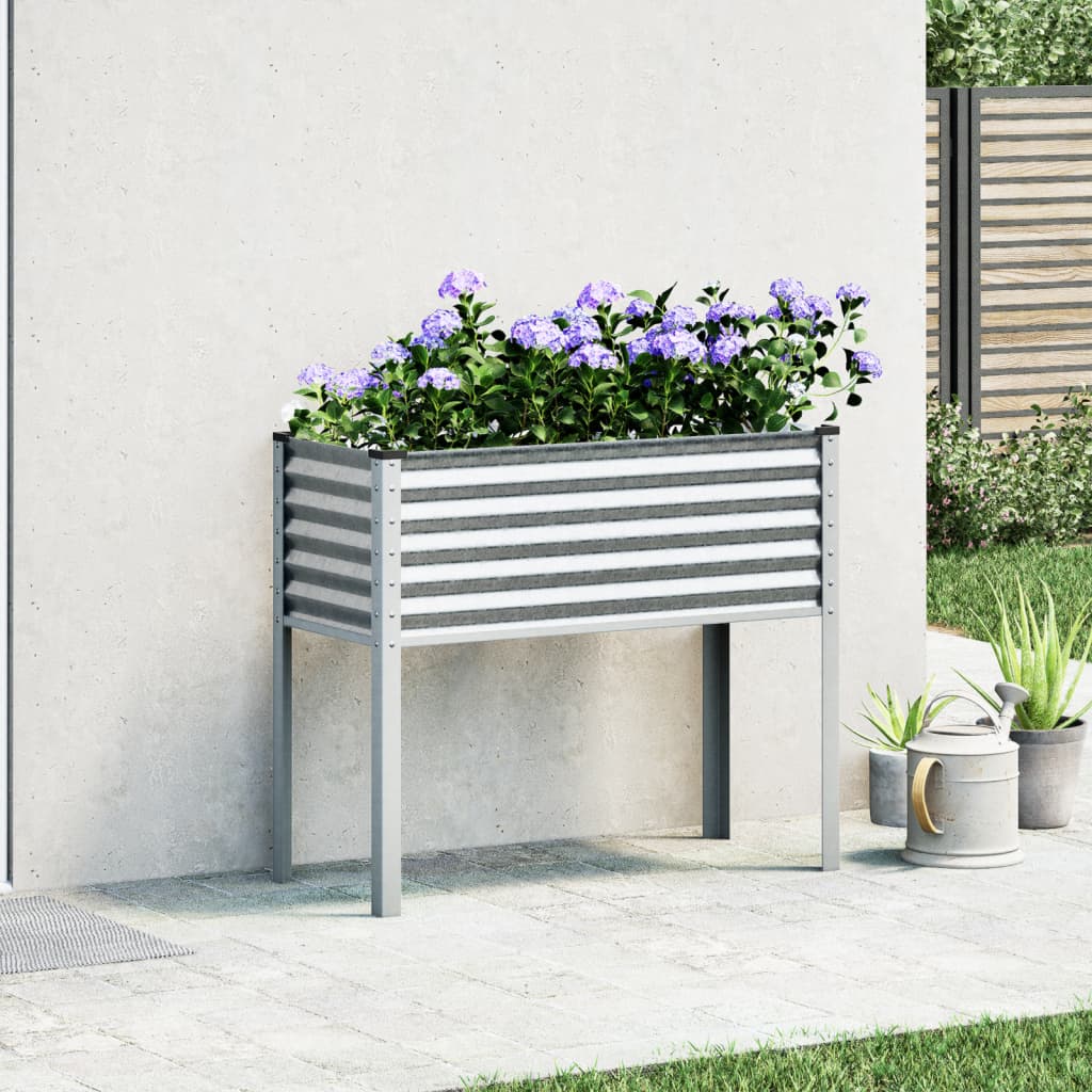 Lavice vidaxl rostlin 100x41x90 cm galvanizovaná ocel