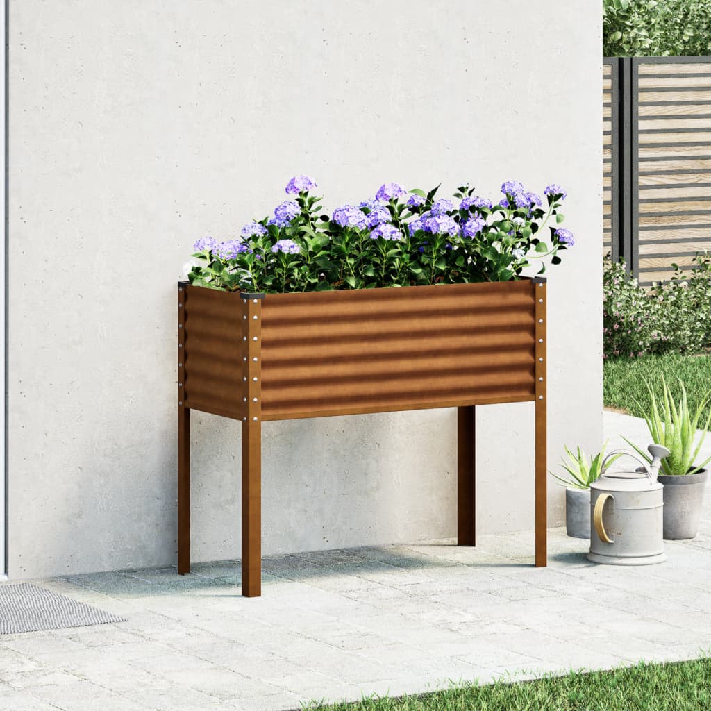 Plánovací box Vidaxl 100x41x90 cm povětrnostní ocel