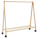 Vidaxl Kleedung Rack mat Regaler a Rieder 106x34x106,5 cm Bambus