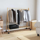 Vidaxl Kleedung Rack mat Regaler a Rieder 106x34x106,5 cm Bambus