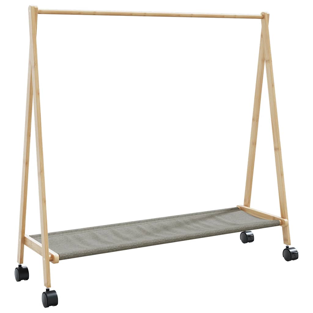 Vidaxl Kleedung Rack mat Regaler a Rieder 106x34x106,5 cm Bambus