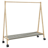 Vidaxl Kleedung Rack mat Regaler a Rieder 106x34x106,5 cm Bambus