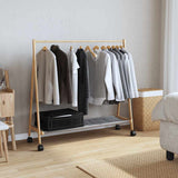 Vidaxl Kleedung Rack mat Regaler a Rieder 106x34x106,5 cm Bambus