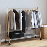 Vidaxl Kleedung Rack mat Regaler a Rieder 106x34x106,5 cm Bambus