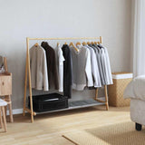 Vidaxl clothes rack with shelves 106x34x102 cm bamboo