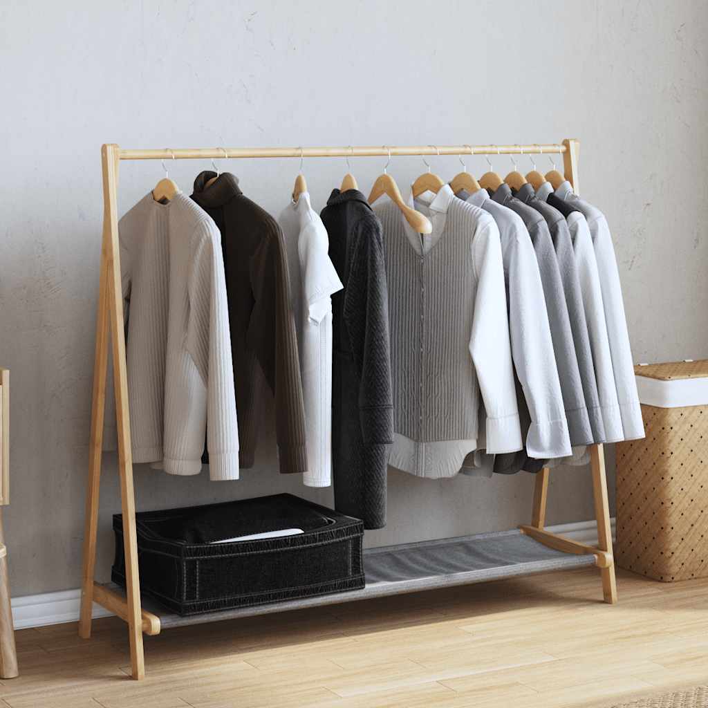 Vidaxl clothes rack with shelves 106x34x102 cm bamboo