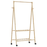 Vidaxl Kleedung Rack mat Regaler a Rieder 96x45,5x155.5 cm Bambus