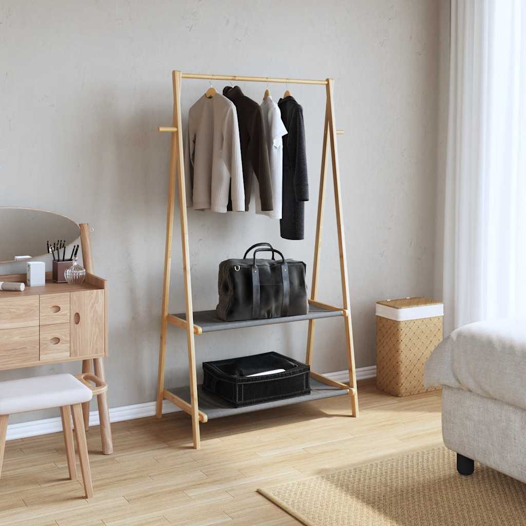 Vidaxl Kleeder Rack mat Regaler 96x45.5x150,5 cm Bambus