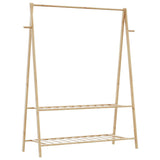 Vidaxl Kleeder Rack mat Regaler 132x45.5x15,5 cm Bambus