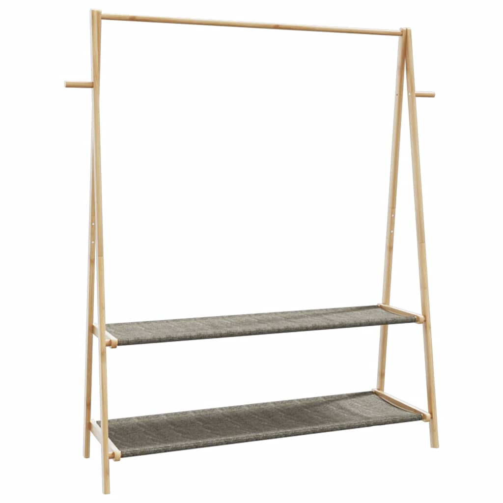 Vidaxl Kleeder Rack mat Regaler 132x45.5x15,5 cm Bambus