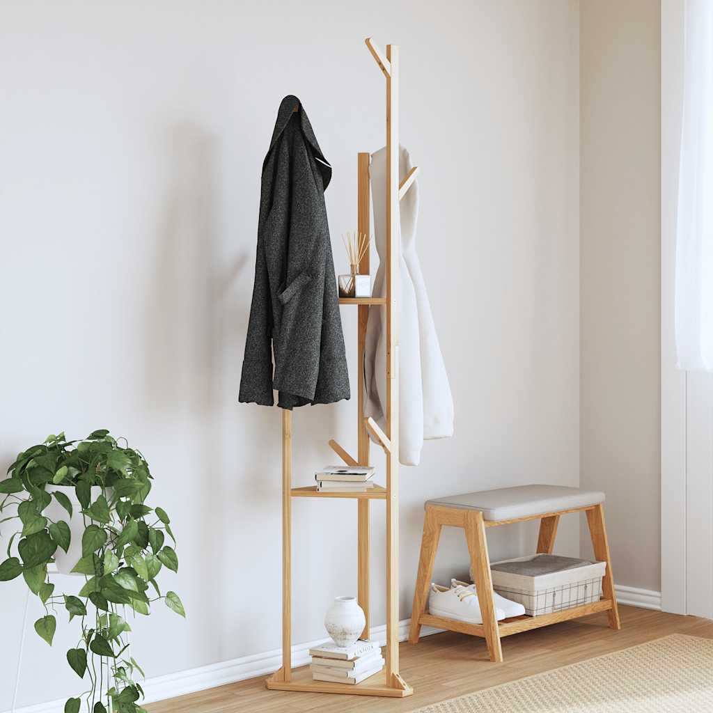 Vidaxl Mantel Rack mat Haken a Regaler 39x33x16 cm Bambus