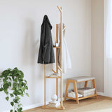 Vidaxl Mantel Rack mat Haken a Regaler 39x33x16 cm Bambus
