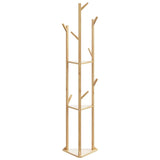 Vidaxl Mantel Rack mat Haken a Regaler 39x33x16 cm Bambus