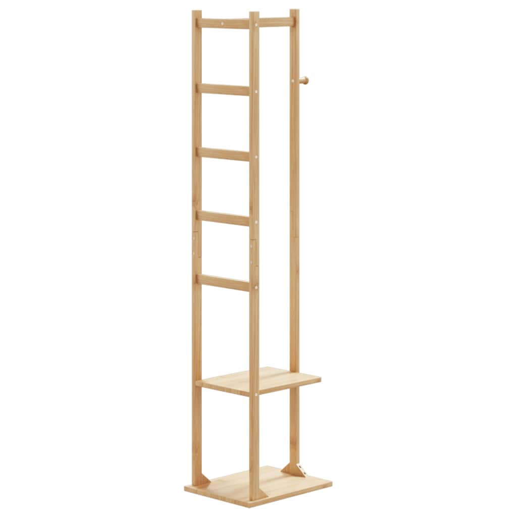 Vidaxl Mantel Rack mat Haken a Regaler 38,5x303156 cm Bamboo