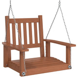 Vidaxl Garden Swing sedia con collane metalliche in pino solido marrone