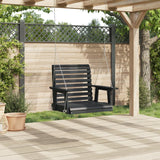 VidaXL garden swing chair with metal necklaces solid pinewood black