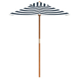 Vidaxl Parasol per bambini con palo in legno Ø120x140 cm