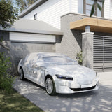 Vidaxl Autohoes per metà dell'auto con ganci M PEVA Silver Coloted