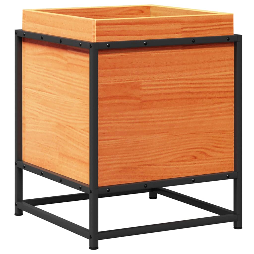 Vidaxl Planning Box 40x40x50 cm Solid fyrretræbrun