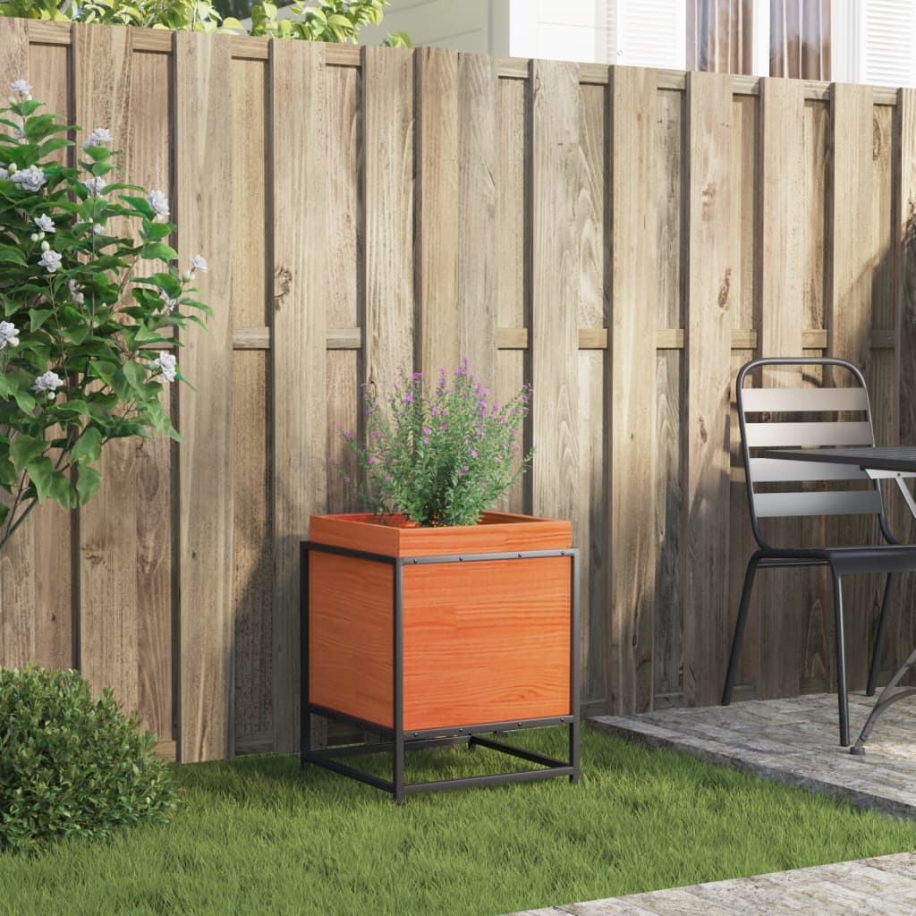 Vidaxl Planning Box 40x40x50 cm Solid fyrretræbrun