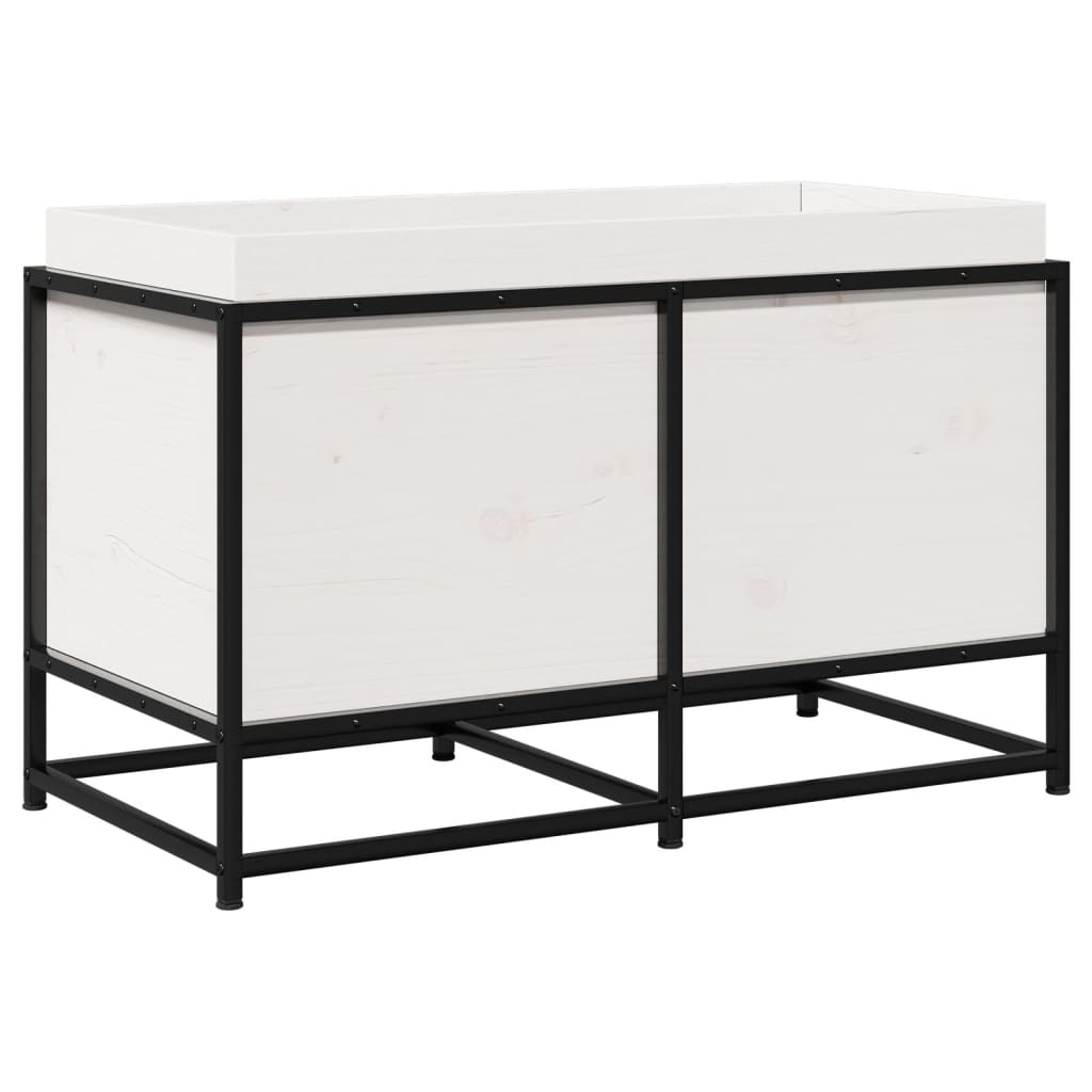 Vidaxl Planning Box 80x40x50 cm Solid fyrretræ hvid