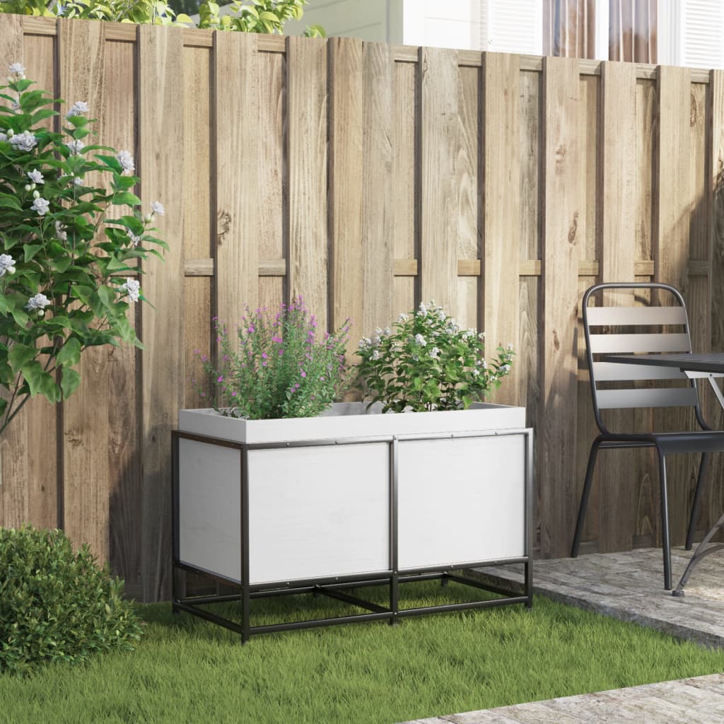 Vidaxl Planning Box 80x40x50 cm Solid fyrretræ hvid