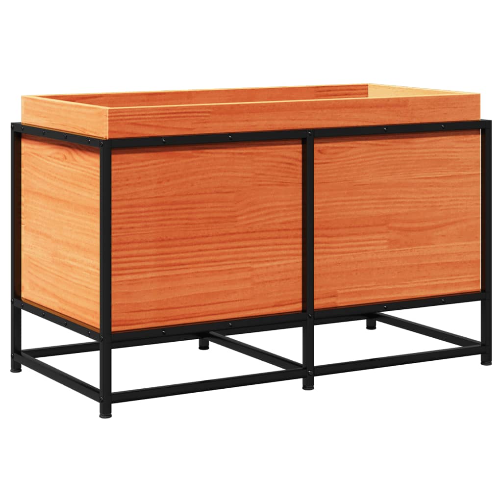 Vidaxl Planning Box 80x40x50 cm Solid fyrretræbrun