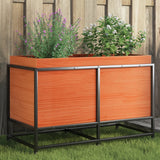 Vidaxl Planning Box 80x40x50 cm Solid fyrretræbrun
