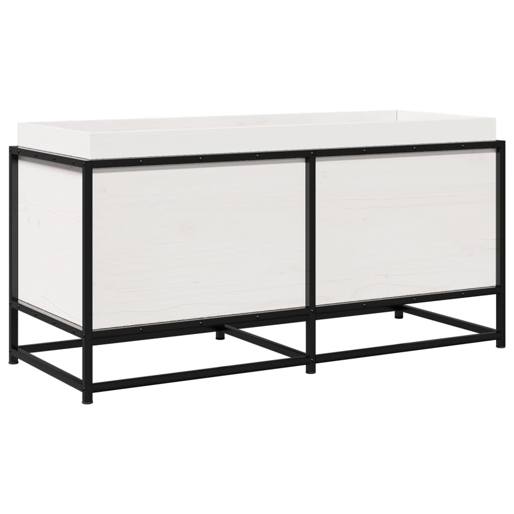 Vidaxl Planning Box 100x40x50 cm pevná borovice bílá
