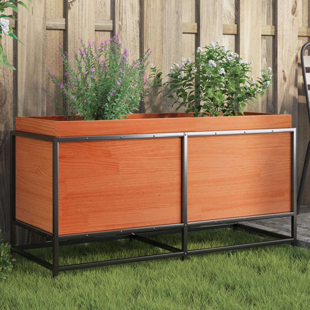 Plánovací box Vidaxl 100x40x50 cm pevná borovice promývá hnědá