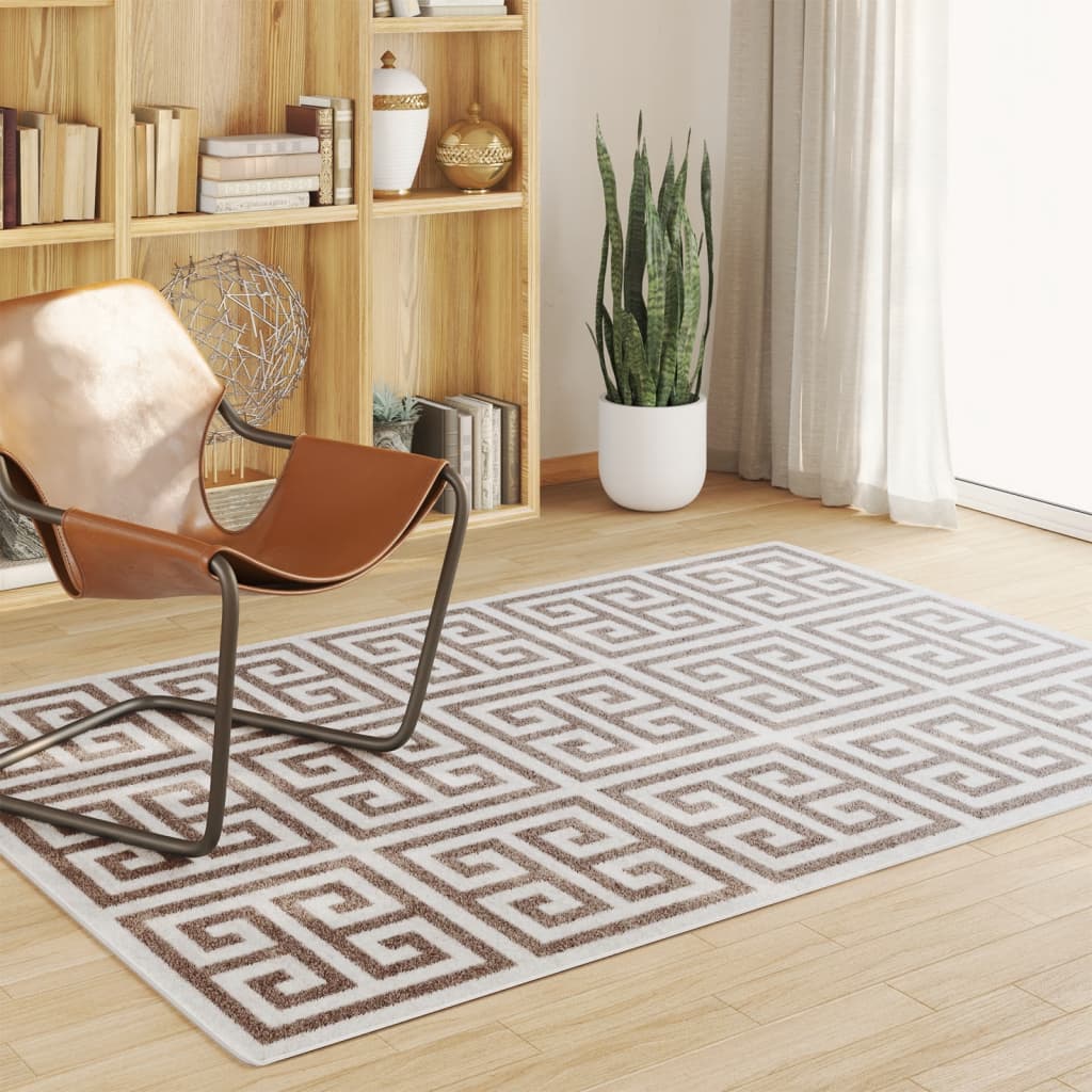 Dywan vidaxl dla wewnątrz zewnętrznego niskiego poziomu 160x230 cm wielookrąglony