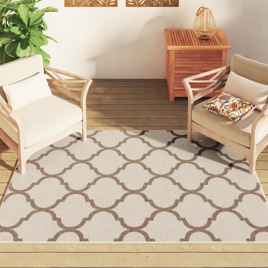 Vidaxl Rug fir bannen baussenzege Low -pole 120x180 cm Multi -Colored
