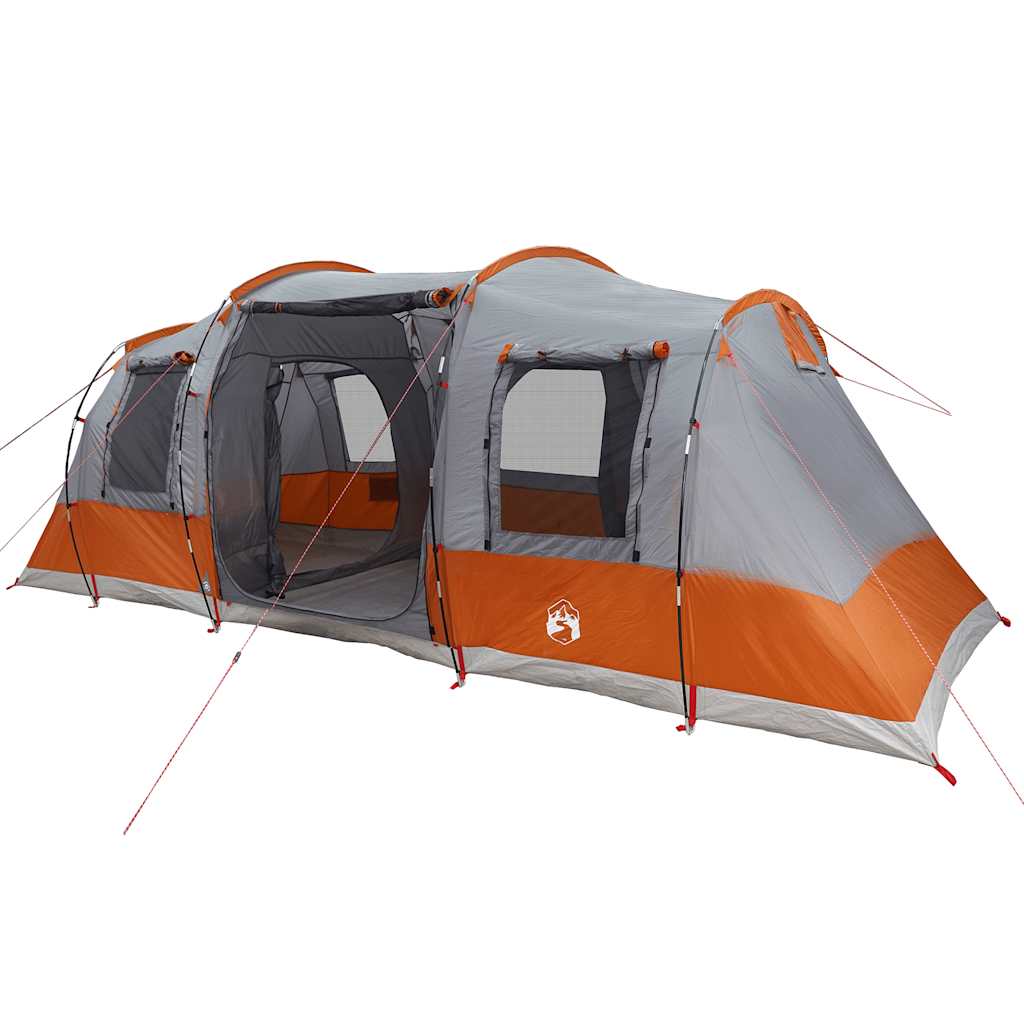Vidaxl Tunnel tent 4-person waterproof gray and orange