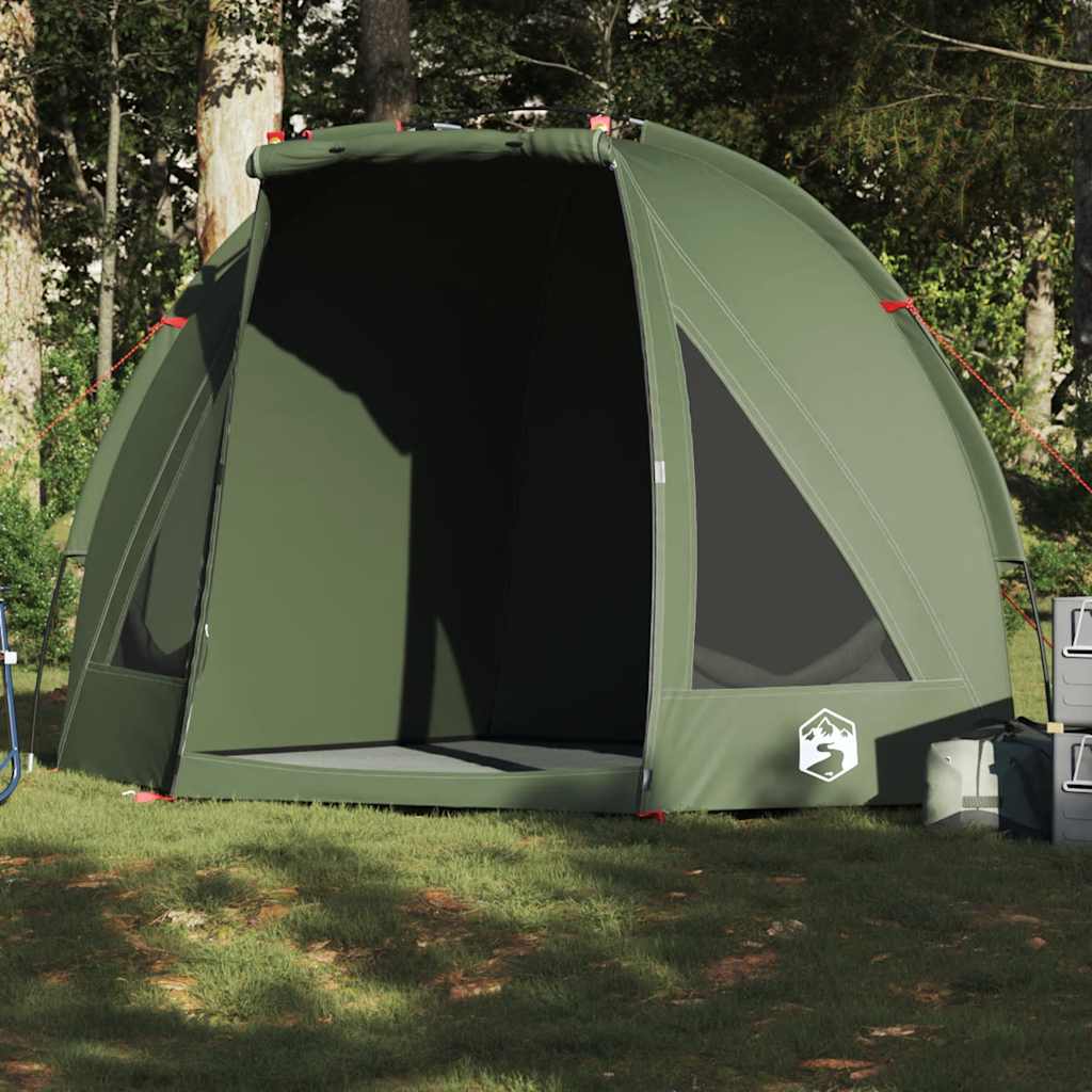 VidaXL tente de pêche imperméable vert olive
