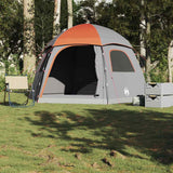 Vidaxl familietent iglo 6-persoons waterdicht grijs en oranje