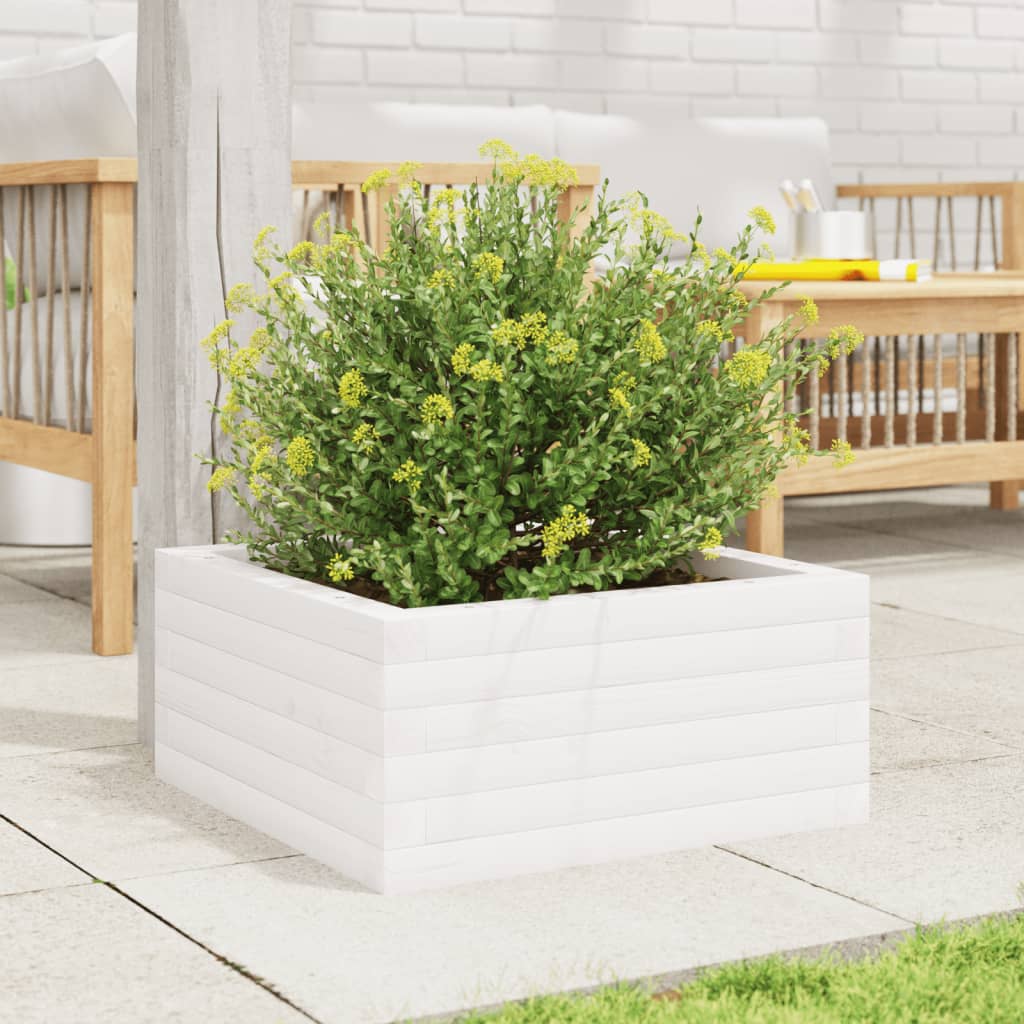 Vidaxl Planning box 50x50x23 cm Solid pine white