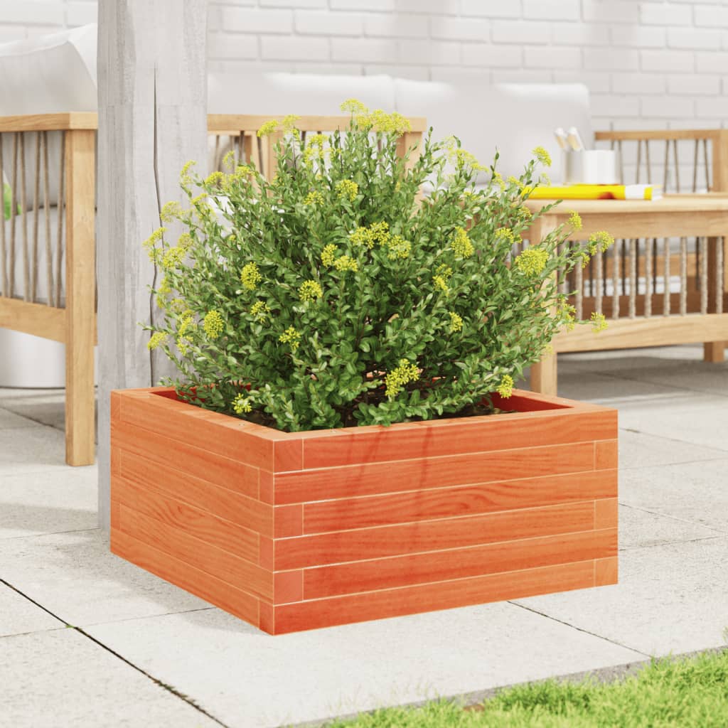 Vidaxl Planning Box 50x50x23 cm Solid Pine Wash Brown