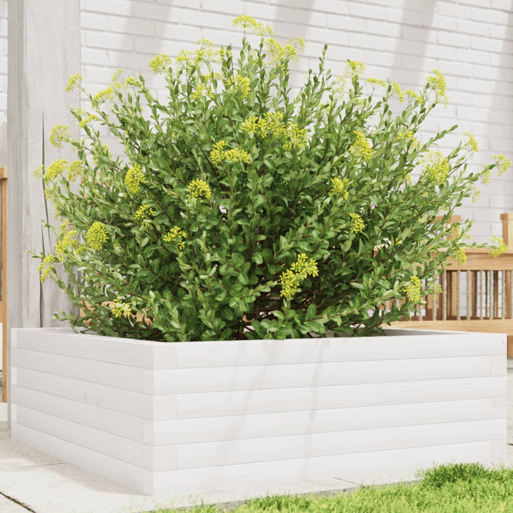 VidaXL Planning box 70x70x23 cm Solid pine white