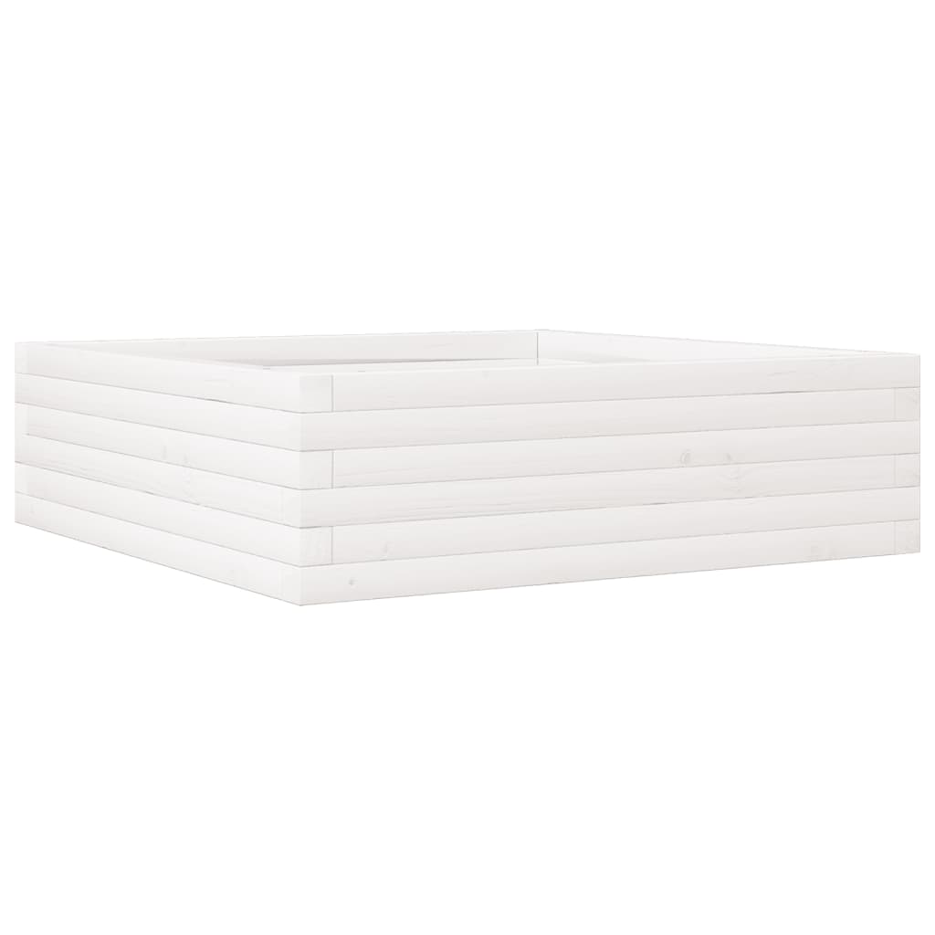 Vidaxl Planungbox 80x80x23 cm feste Péiere wäiss