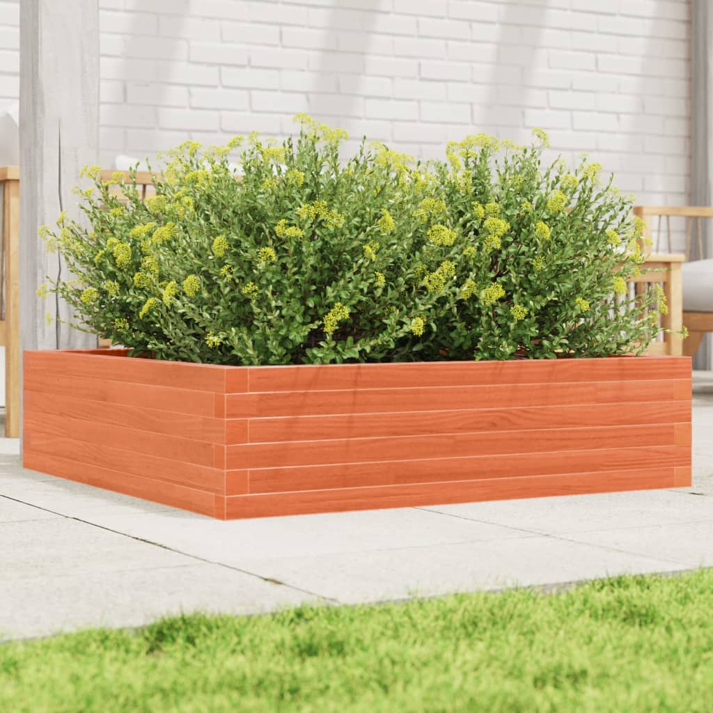 Vidaxl Planning box 90x90x23 cm Solid pine wash brown