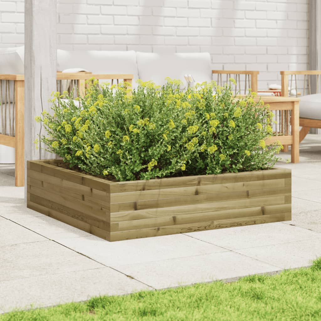 Vidaxl plangt Box 90x90x23 cm Imprägnéiert Pine