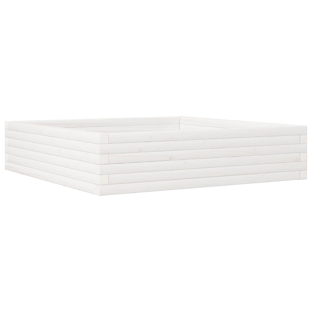 VidaXL Planning box 100x100x23 cm Solid pine white