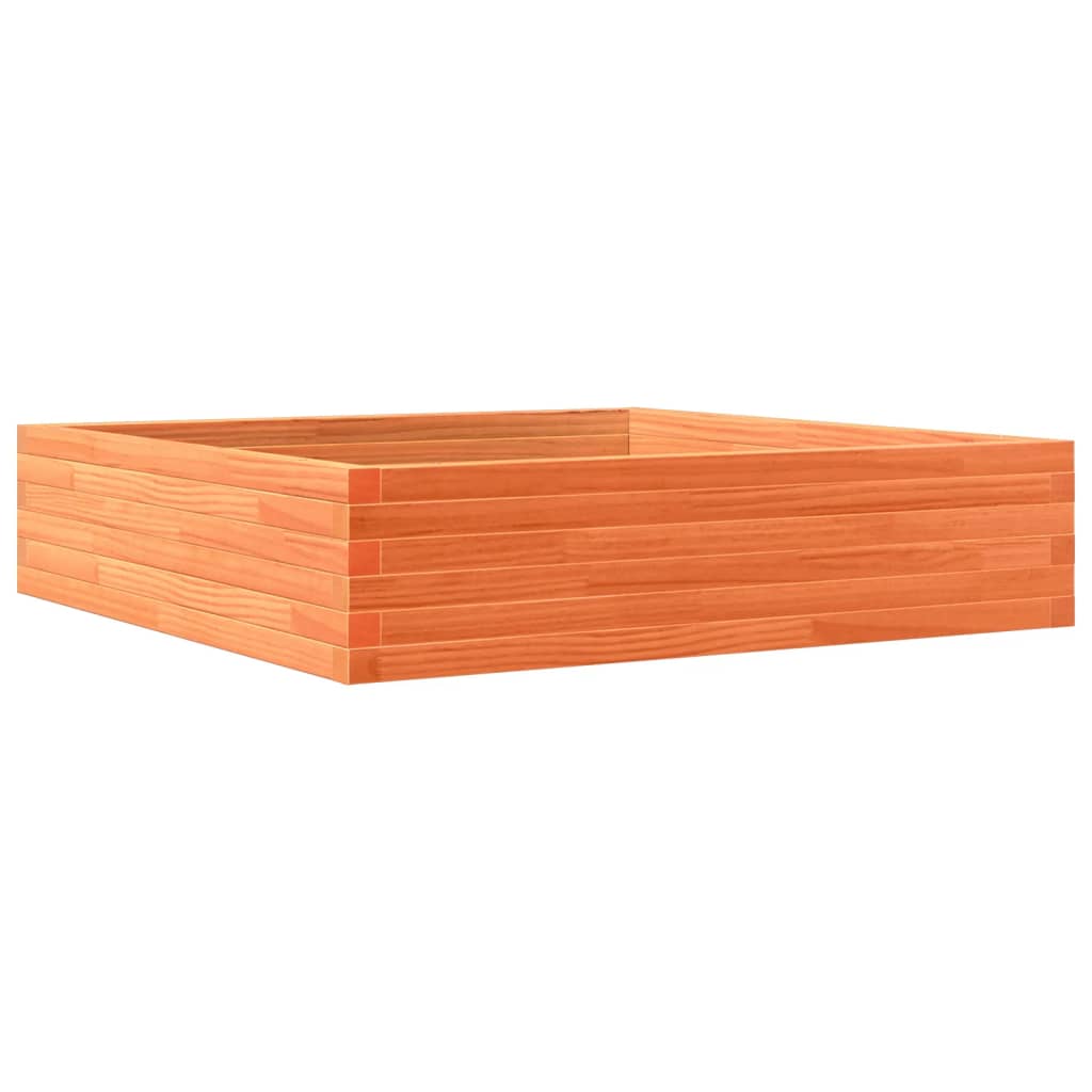Vidaxl Planning Box 100x100x23 cm Solid fyrretræbrun