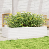 Vidaxl Planungskëscht 110x40x23 cm feste Péiere wäiss